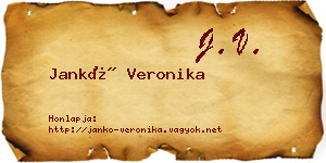 Jankó Veronika névjegykártya